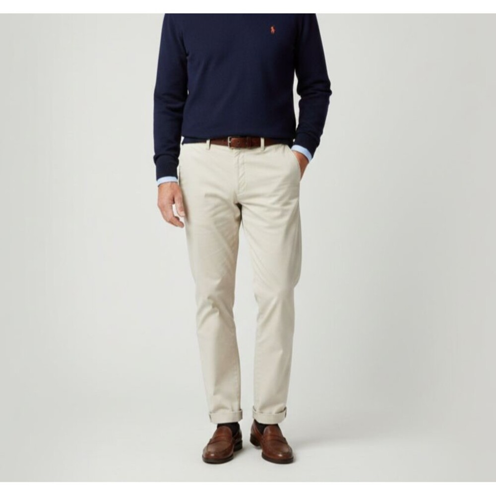 Polo Ralph Lauren Neutral Classic Fit Khakis Chinos Casual Pants Men's 35